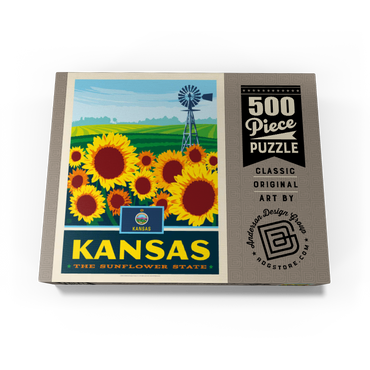 Kansas: The Sunflower State 500 Jigsaw Puzzle box view3