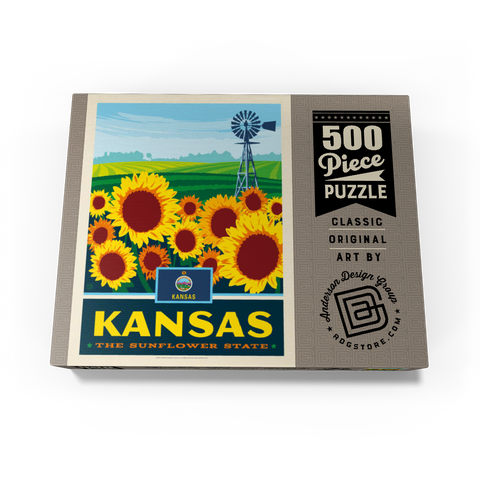 Kansas: The Sunflower State 500 Jigsaw Puzzle box view3