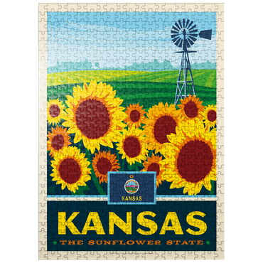 puzzleplate Kansas: The Sunflower State 500 Jigsaw Puzzle
