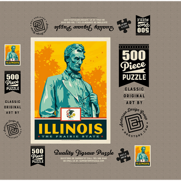 Illinois: The Prairie State 500 Jigsaw Puzzle box 3D Modell