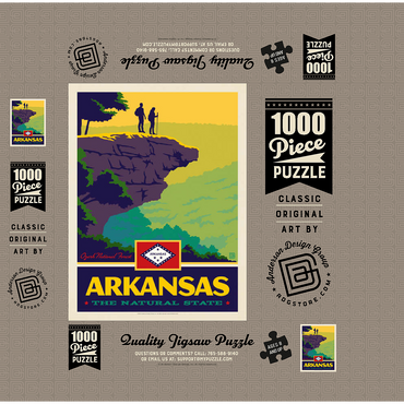Arkansas: The Natural State 1000 Jigsaw Puzzle box 3D Modell