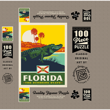 Florida: The Sunshine State 100 Jigsaw Puzzle box 3D Modell