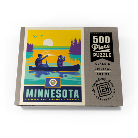 Minnesota: Land of 10,000 Lakes 500 Jigsaw Puzzle box view3