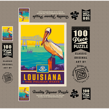 Louisiana: The Pelican State 100 Jigsaw Puzzle box 3D Modell