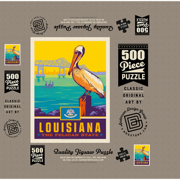 Louisiana: The Pelican State 500 Jigsaw Puzzle box 3D Modell