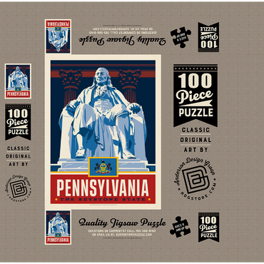 Pennsylvania: The Keystone State 100 Jigsaw Puzzle box 3D Modell