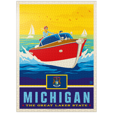 puzzleplate Michigan: The Great Lakes State 1000 Jigsaw Puzzle
