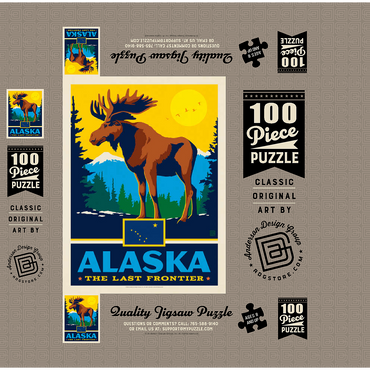 Alaska: The Last Frontier 100 Jigsaw Puzzle box 3D Modell