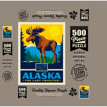 Alaska: The Last Frontier 500 Jigsaw Puzzle box 3D Modell