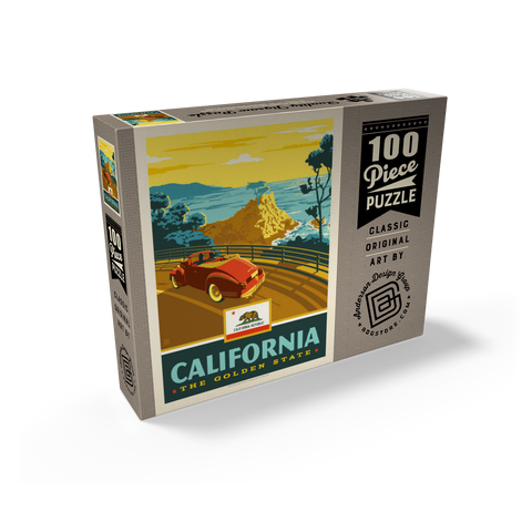 California: The Golden State (Coastline) 100 Jigsaw Puzzle box view2