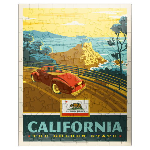 puzzleplate California: The Golden State (Coastline) 100 Jigsaw Puzzle