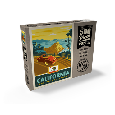 California: The Golden State (Coastline) 500 Jigsaw Puzzle box view2