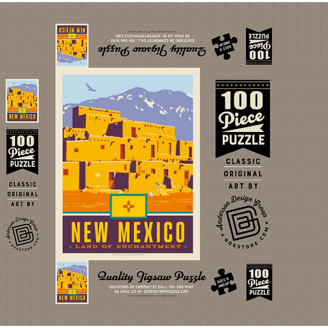 New Mexico: Land of Enchantment 100 Jigsaw Puzzle box 3D Modell
