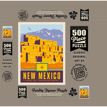 New Mexico: Land of Enchantment 500 Jigsaw Puzzle box 3D Modell
