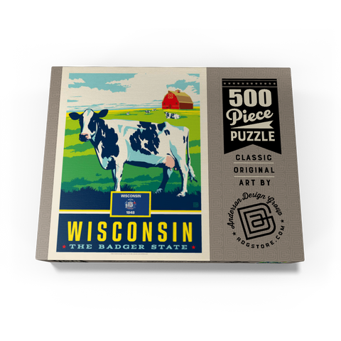 Wisconsin: The Badger State 500 Jigsaw Puzzle box view3