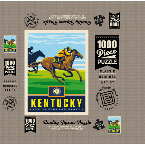 Kentucky: The Bluegrass State 1000 Jigsaw Puzzle box 3D Modell