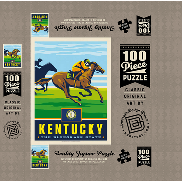 Kentucky: The Bluegrass State 100 Jigsaw Puzzle box 3D Modell