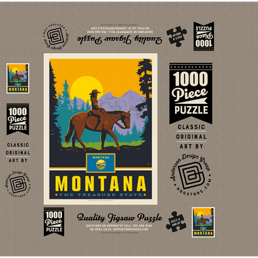 Montana: The Treasure State 1000 Jigsaw Puzzle box 3D Modell