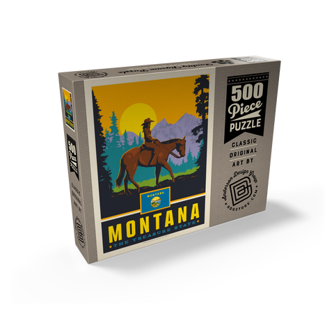 Montana: The Treasure State 500 Jigsaw Puzzle box view2