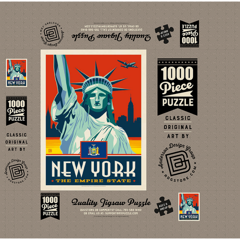 New York: The Empire State 1000 Jigsaw Puzzle box 3D Modell