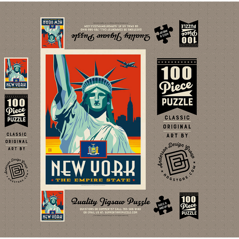 New York: The Empire State 100 Jigsaw Puzzle box 3D Modell