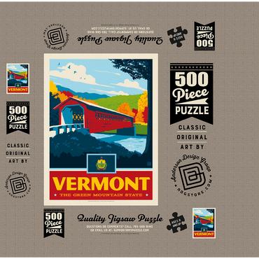 Vermont: The Green Mountain State 500 Jigsaw Puzzle box 3D Modell