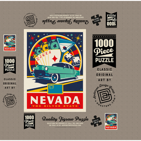 Nevada: The Silver State 1000 Jigsaw Puzzle box 3D Modell