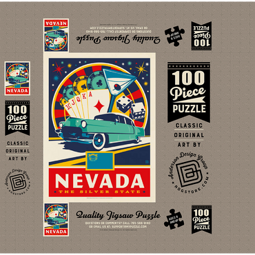 Nevada: The Silver State 100 Jigsaw Puzzle box 3D Modell