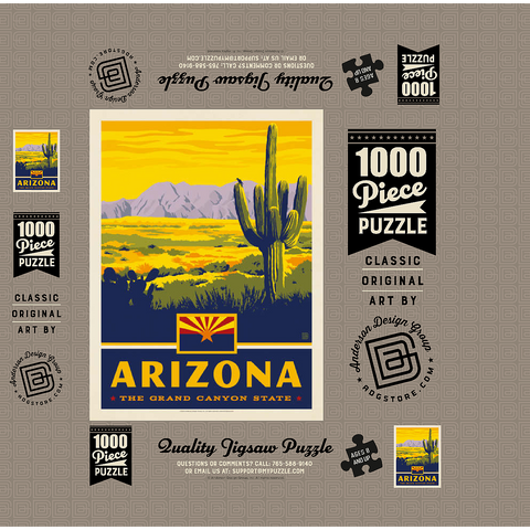 Arizona: The Grand Canyon State 1000 Jigsaw Puzzle box 3D Modell