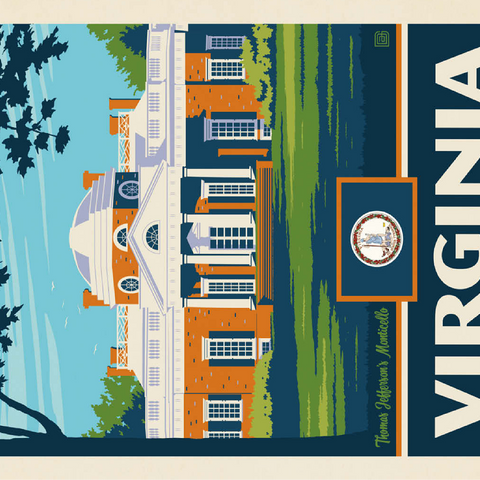 Virginia: The Old Dominion State 100 Jigsaw Puzzle 3D Modell