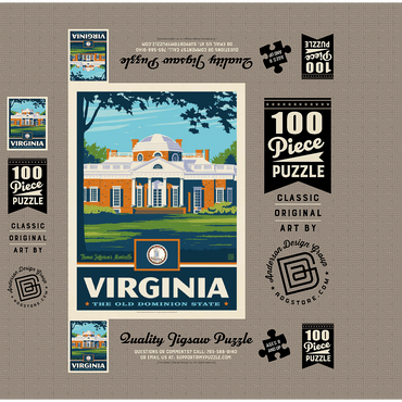 Virginia: The Old Dominion State 100 Jigsaw Puzzle box 3D Modell