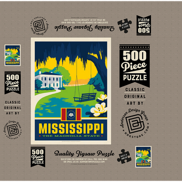Mississippi: The Magnolia State 500 Jigsaw Puzzle box 3D Modell