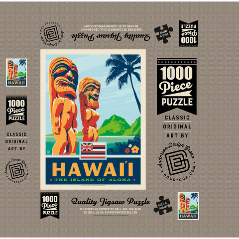 Hawai'i: The Island Of Aloha 1000 Jigsaw Puzzle box 3D Modell
