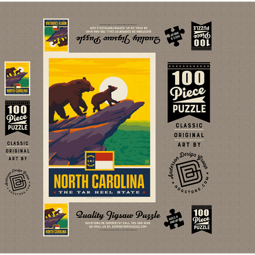 North Carolina: The Tar Heel State 100 Jigsaw Puzzle box 3D Modell
