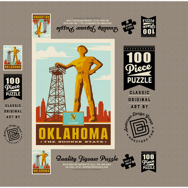 Oklahoma: The Sooner State 100 Jigsaw Puzzle box 3D Modell