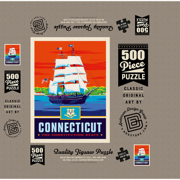 Connecticut: The Constitution State 500 Jigsaw Puzzle box 3D Modell