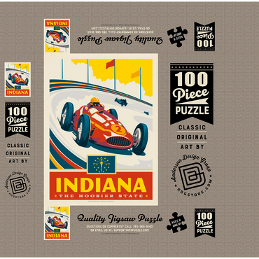 Indiana: The Hoosier State 100 Jigsaw Puzzle box 3D Modell
