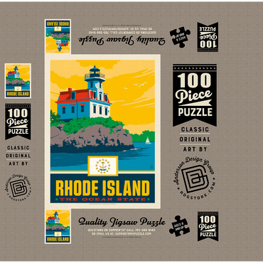 Rhode Island: The Ocean State 100 Jigsaw Puzzle box 3D Modell