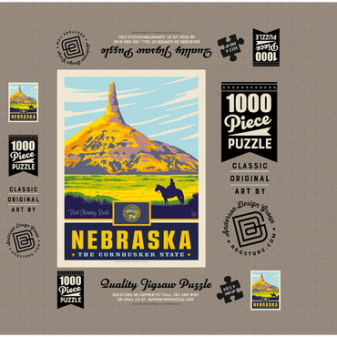 Nebraska: The Cornhusker State 1000 Jigsaw Puzzle box 3D Modell