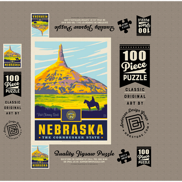 Nebraska: The Cornhusker State 100 Jigsaw Puzzle box 3D Modell