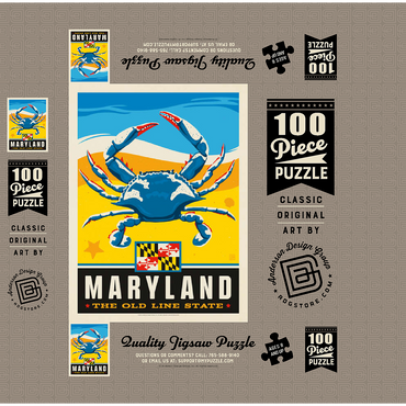 Maryland: The Old Line State 100 Jigsaw Puzzle box 3D Modell
