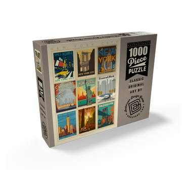 New York City: Multi-Image Print - Edition 1, Vintage Poster 1000 Jigsaw Puzzle box view2