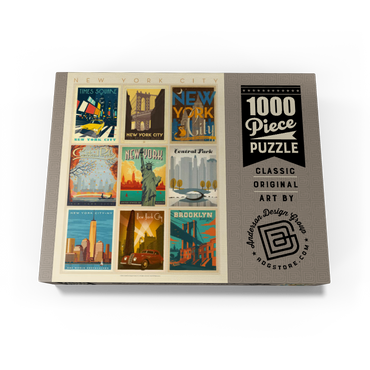 New York City: Multi-Image Print - Edition 1, Vintage Poster 1000 Jigsaw Puzzle box view3