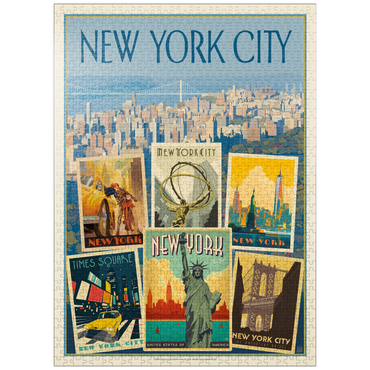 puzzleplate New York City: Multi-Image Collage Print, Vintage Poster 1000 Jigsaw Puzzle