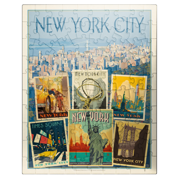 puzzleplate New York City: Multi-Image Collage Print, Vintage Poster 100 Jigsaw Puzzle