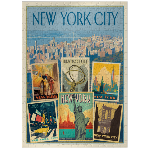 puzzleplate New York City: Multi-Image Collage Print, Vintage Poster 300 Jigsaw Puzzle