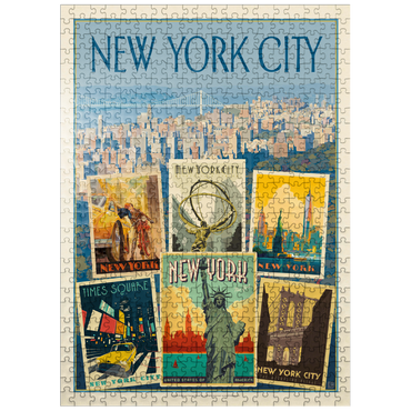puzzleplate New York City: Multi-Image Collage Print, Vintage Poster 500 Jigsaw Puzzle