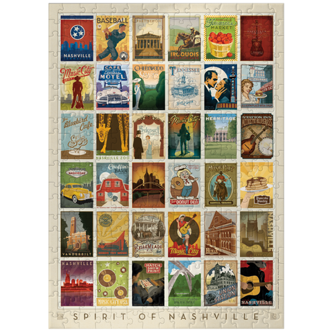 puzzleplate Spirit of Nashville, Collector's Print, Vintage Poster 300 Jigsaw Puzzle
