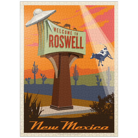 puzzleplate Roswell, New Mexico, Vintage Poster 1000 Jigsaw Puzzle