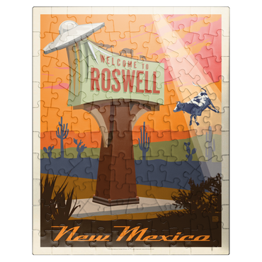 puzzleplate Roswell, New Mexico, Vintage Poster 100 Jigsaw Puzzle